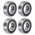 6204-2RS Deep Groove Ball Bearings 20mm Bore 47mm OD 14mm Thick Double Sealed Chrome Steel 4pcs