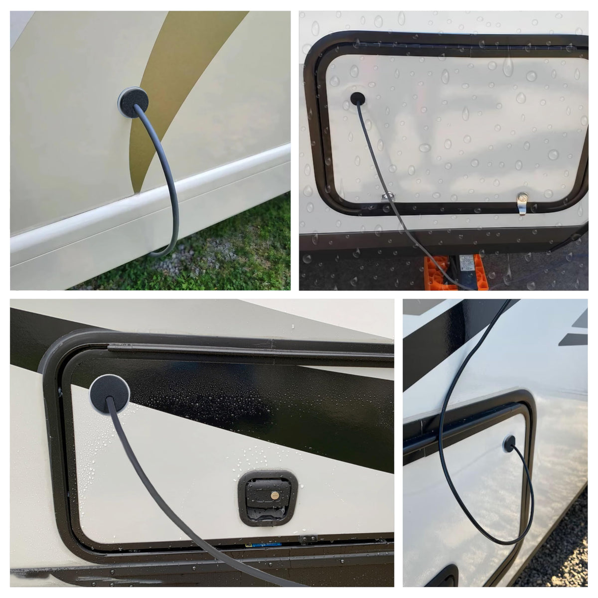 RV Kabel Gennemgangs kit til Starlink, Camper Væg Kabel Grommet 35mm 2stk