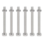 M10 x 120mm Hex Head Screws Bolts, Nuts, Flat & Lock Washers Kits, 304 Stainless Steel Fully Thread Hexagon Bolts 6 Sets