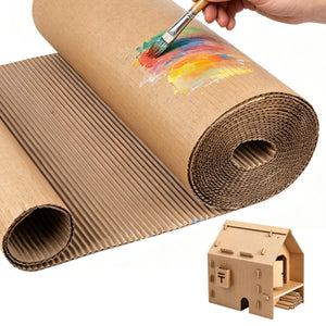 LinkMejor 17 x 235 Pollici Rotolo di Cartone ondulato, Singolo B Flauto
