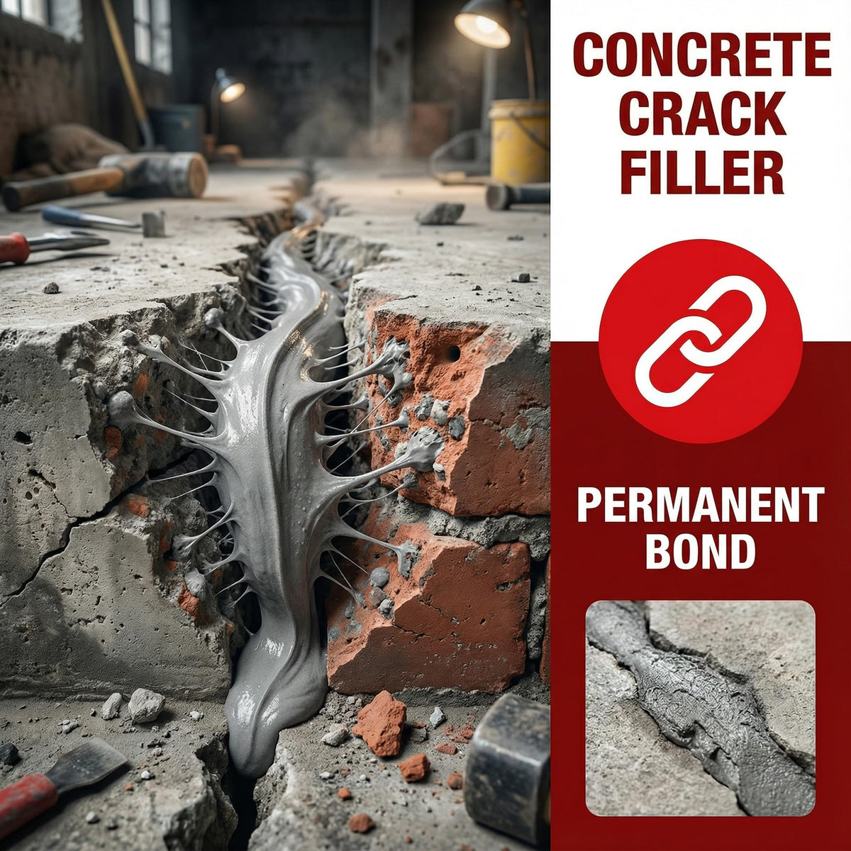 Umplutură fisuri beton 2-Pack 2.2LB Gri
