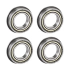 F6801-ZZ Flange Ball Bearing 12x21x5mm Double Metal Shielded (GCr15) Chrome Steel Bearings 4pcs