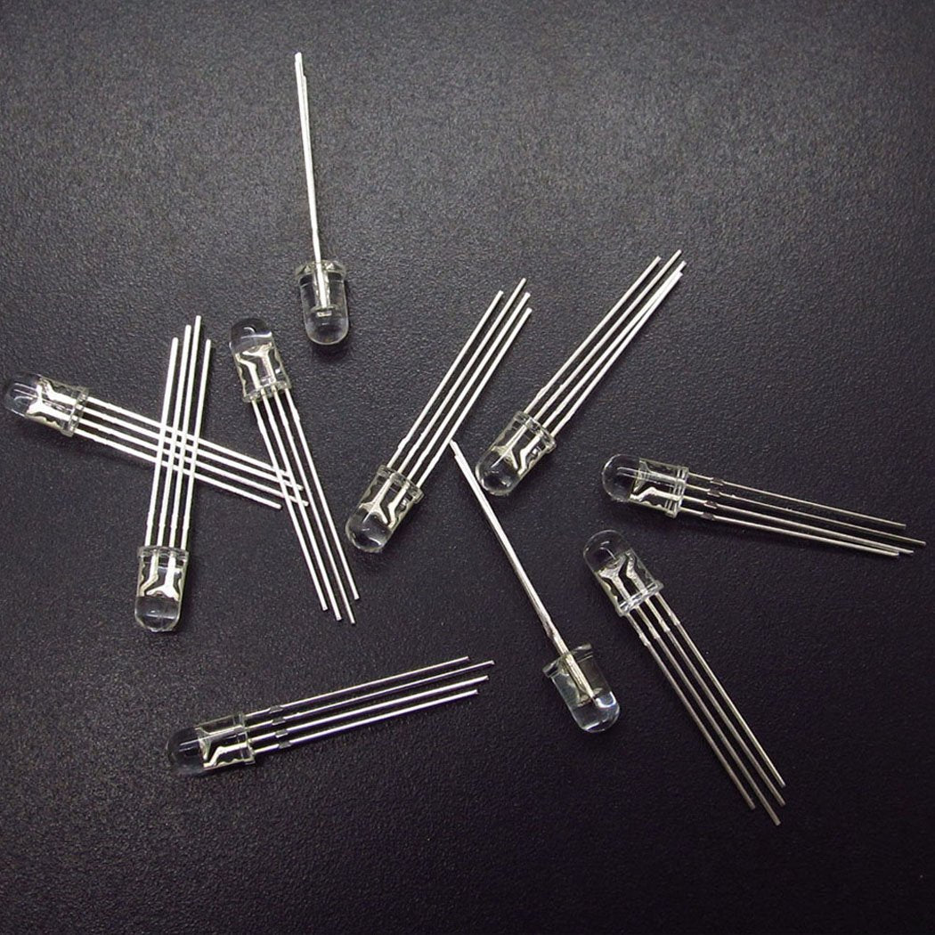 LinkMejor 5mm 4 Pin RGB Çok Renkli LED, 50 adet