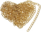6.56 Feet/2 Meter Stainless Steel Curb Chain, 0.8x4x5.5mm Cuban Link Chain, Twisted Links Cross Cable Chains for DIY Jewelry Making Supplies, Gold