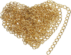 6.56 Feet/2 Meter Stainless Steel Curb Chain, 0.8x4x5.5mm Cuban Link Chain, Twisted Links Cross Cable Chains for DIY Jewelry Making Supplies, Gold