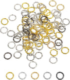 100Pcs Open Jump Rings, 8mm Twisted O-Ring Connectors for DIY Crafts Bracelet Necklaces Jewelry Making, Multi Color