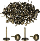 150Pcs Upholstery Tacks, 5/16" x 11/16" Vintage Round Head Furniture Upholstery Nails Decorative Thumb Tacks Pins for Sofa Chair Bed, Bronze