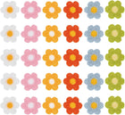 30 Pcs Flower Sew on Patches, 35 x 35mm Crochet Flower Applique Repair Embroidered Knitted Patches Transfer Appliques for Clothing DIY Decorations, 6 Colors