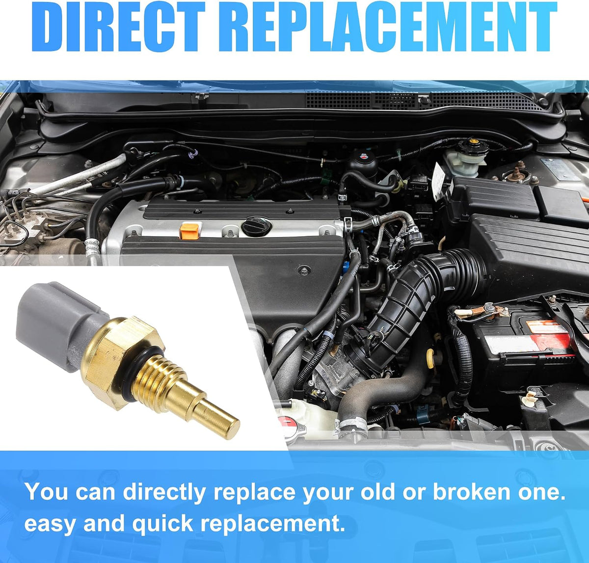LinkMejor Engine Coolant Temperature Sensor No.22630AA160 for Subaru Impreza 1999-2004 Water Temperature Sensor