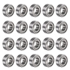 R188ZZ Deep Groove Ball Bearing, 20pcs 1/4" x 1/2" x 3/16" Chrome Steel Z1 Double Steel Shielded Bearing