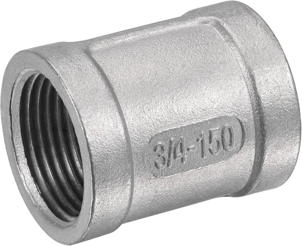 Pipe Fitting 3/4 NPT Female Thread Straight Hose Connector Adapter, 304 Stainless Steel
