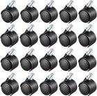 20 Pcs 1.15 Inch Swivel Caster Wheels Nylon 360 Degree Threaded Stem Caster Wheel, M6 x 15mm, 22lb Capacity