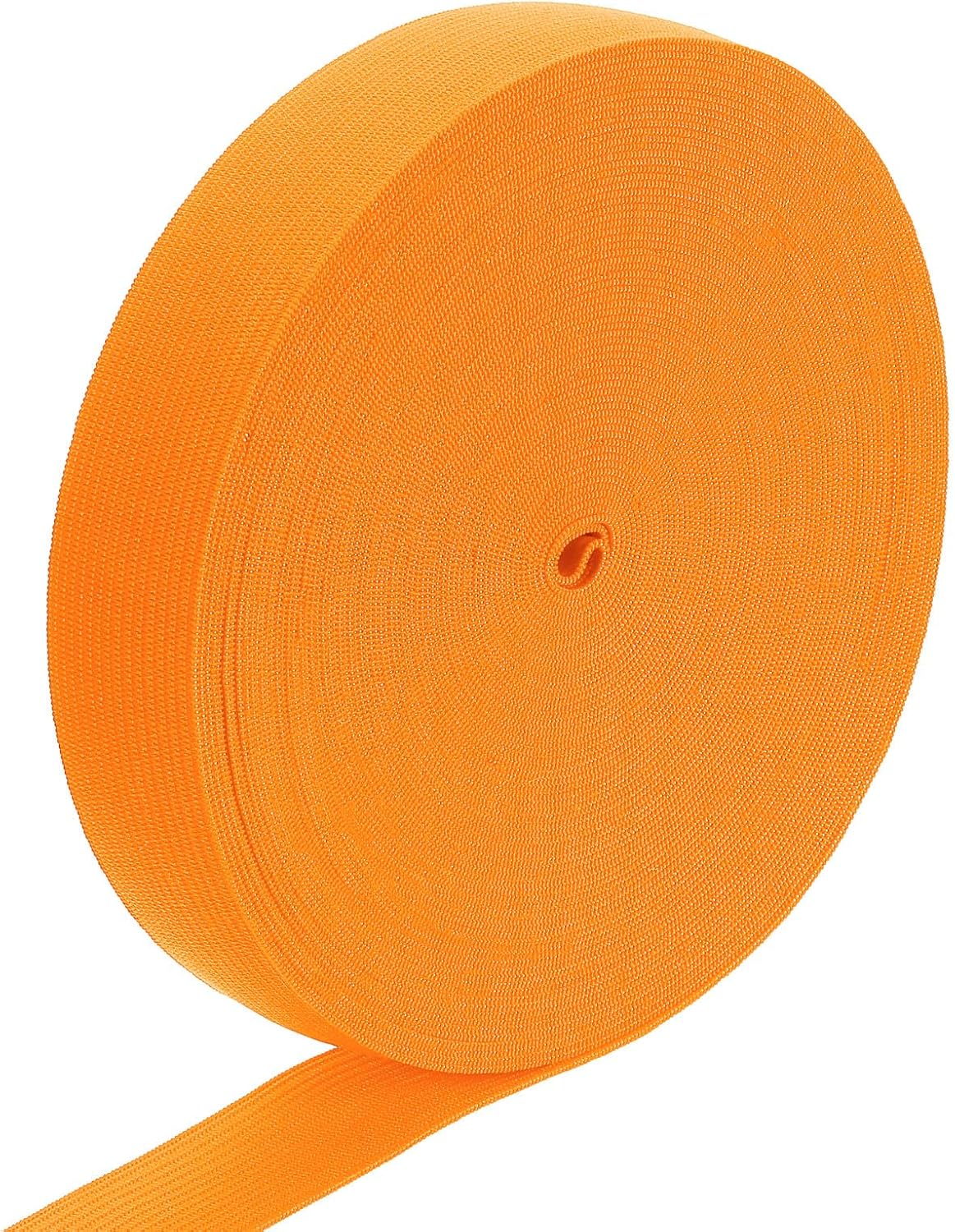 LinkMejor Elastic Band, 1" x 15 Yard Stretch Knit Elastic Bands Fabric Elastic Band for Sewing, Wigs, Waistband, Pants, Craft DIY (Orange)
