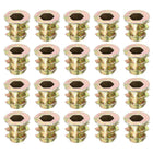 100Pcs Threaded Inserts, M4-0.7x8 Zinc Alloy Hex-Flanged Nut Threaded Inserts, Hex Socket Drive Nut Threaded Inserts Bolt Fastener Connector for Wood, Furniture Nuts