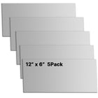 LinkMejor 5 Pack 20 Gauge Sheet Metal Steel, 12" x 6" Cold Rolled Steel Sheet Plate,Durable Weldable Plate for DIY, Auto Repair, Industrial Projects