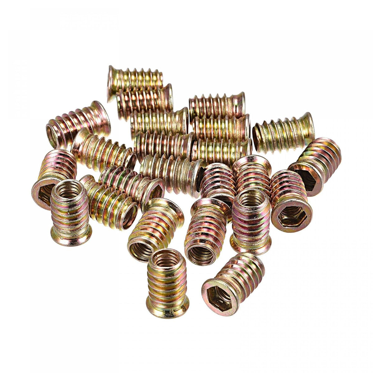 M8x20mm Threaded Inserts for Wood Hex Socket Drive Furniture Screw-in Nut 120pcs