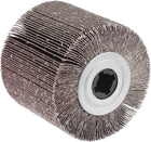 120mmx100mm Flap Wheel Abrasive Cloth Wire Drawing Polishing Sanding Wheel 80 Grit for Stainless Steel Metal Wood
