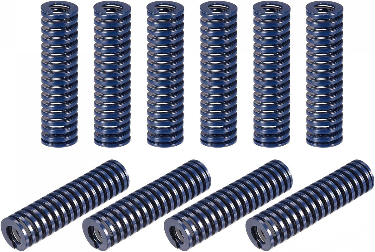 3D Printer Die Spring, 10pcs 16mm OD 60mm Long Spiral Stamping Light Load Compression Mould Die Springs for 3D Printer Electric Part, Blue