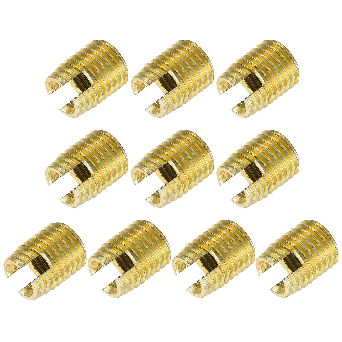 Self Tapping Threaded Inserts M5 M8x10mm 45# Carbon Steel Repairing Nuts 40pcs