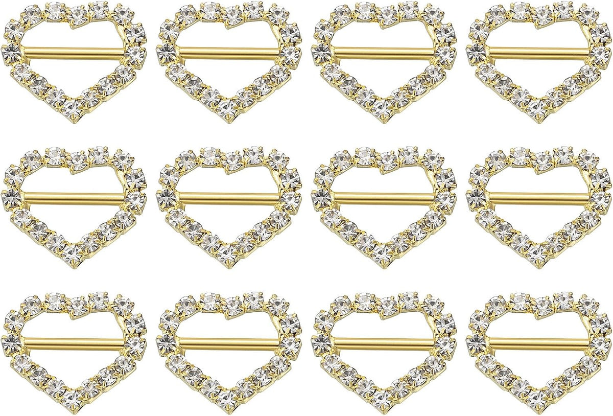 Rhinestone Buckle Slider, Rhinestone Crystal Ribbon Buckles for Clothing Decor