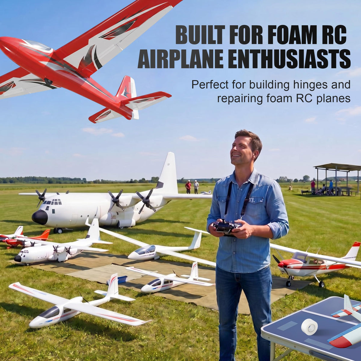 LinkMejor Tira de Bisagra de Avión de Control Remoto Foam