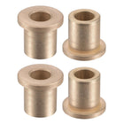 Flange Sleeve Bearings 10mm Bore 16mm OD 20mm Length 22mm Flange Dia 3mm Thickness Sintered Bronze Self-Lubricating Bushing 4pcs