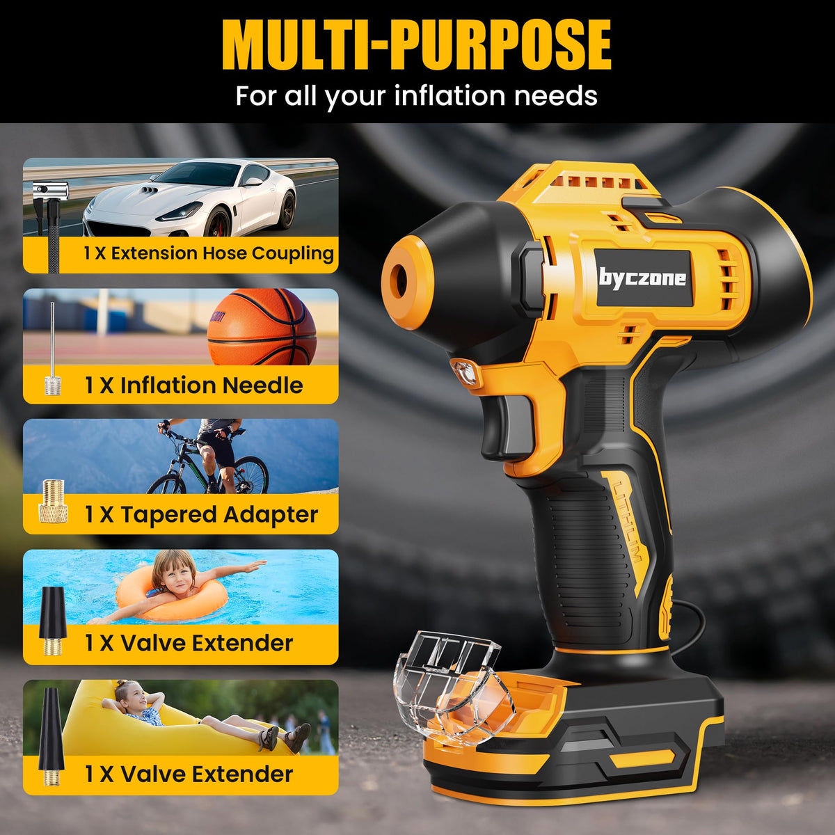 Inflador de Pneus de 160 PSICompatível com Bateria Dewalt 20V Max