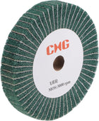150mm x 25mm 240 Grit Non-Woven Polishing Burnishing Wheel Abrasive Cloth Nylon Wire Drawing Flap Wheel for Stainless Steel Metal Green
