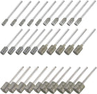 Diamond Grinding Burrs Drill Bit 1/8 Inch Shank 4/5/6/8/10/12mm Dia Cylindrical Diamond Mounted Point Bits for Carving Polishing Jade Jewelry Amber Stone Beeswax Glass 1 Set