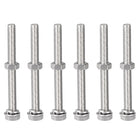 M8 x 80mm Hex Head Screws Bolts, Nuts, Flat & Lock Washers Kits, 304 Stainless Steel Fully Thread Hexagon Bolts 6 Sets