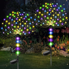2 Pack Solar Garden Lights Outdoor, 8 Modes Firework Lights Outside