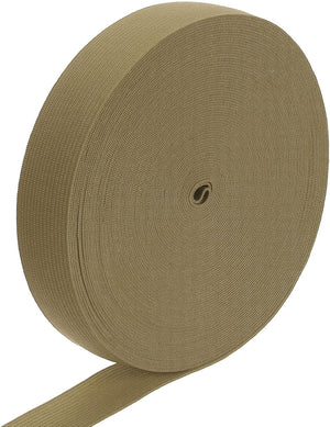 Elastic Band, 1" x 15 Yard Stretch Knit Elastic Bands Fabric Elastic Band for Sewing, Wigs, Waistband, Pants, Craft DIY (Ochre Brown)