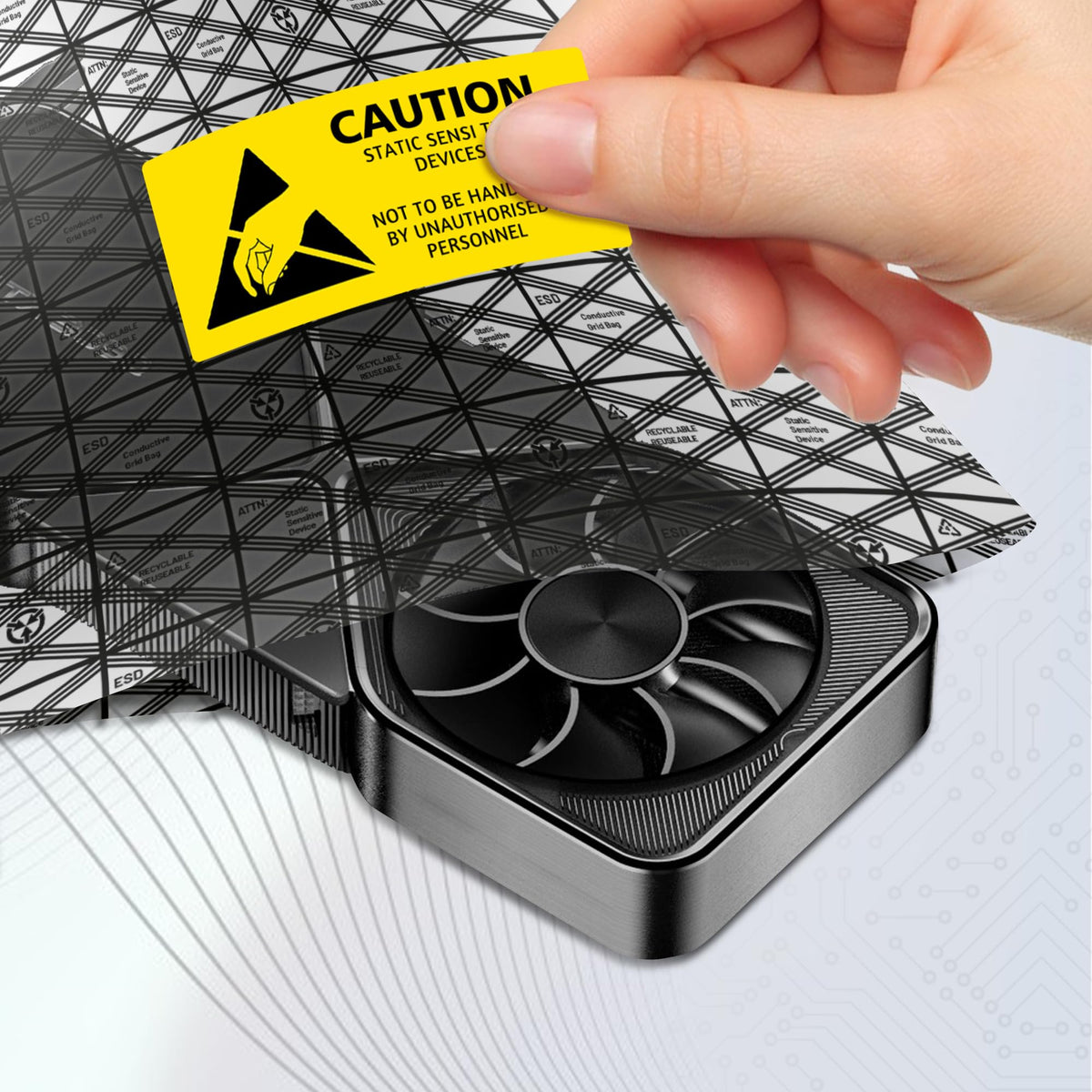 5 Pack 12 x 16 Zoll Offenes Oberteil Antistatische Tasche