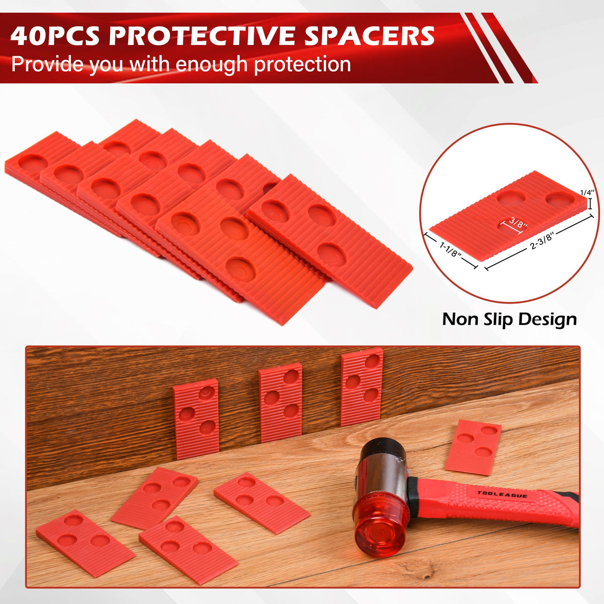 LinkMejor 43Pcs Kit d'Installation de Parquet Laminé