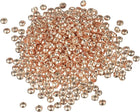 3000Pcs Round Crimp Beads, 2mm Crimp End Spacer Beads Tiny Stoppers for Bracelet Jewelry Making DIY, Rose Gold