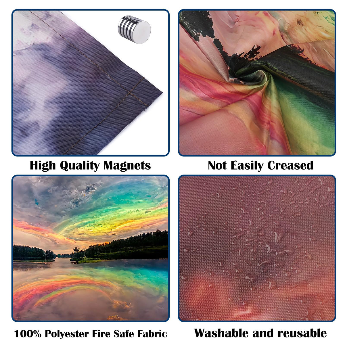 LinkMejor 4 Pcs Coperte pentru Luminile Fluorescente cu Certificat de Resistență la Flacără