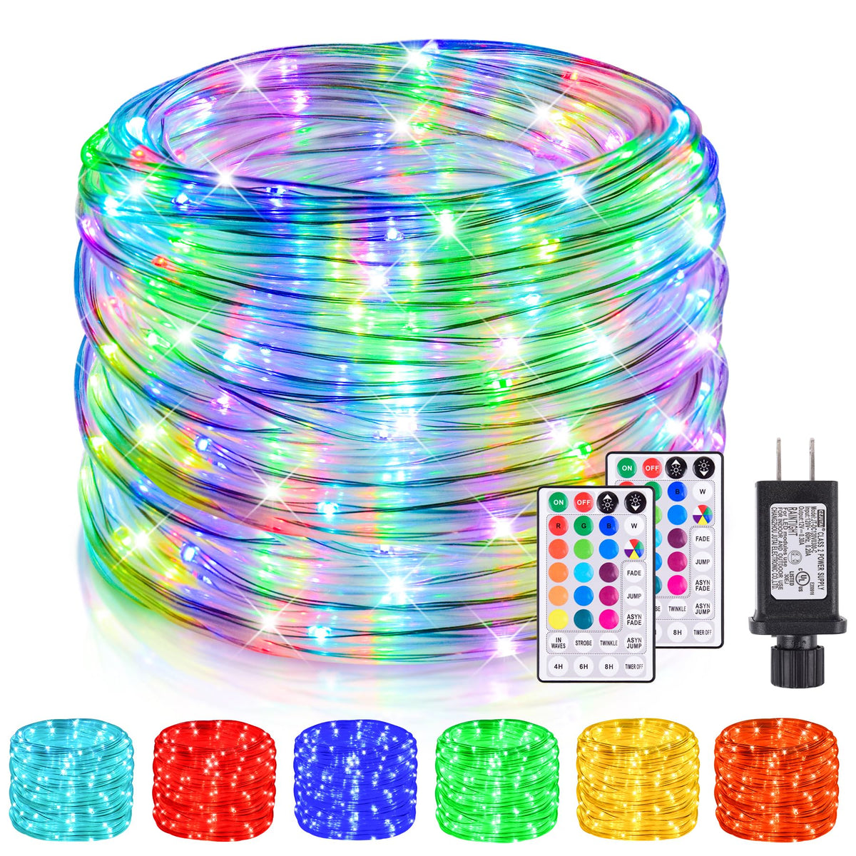 LinkMejor 99Ft LED Rope Lights Outdoor, Luci a Cavo per Esterno Impermeabili