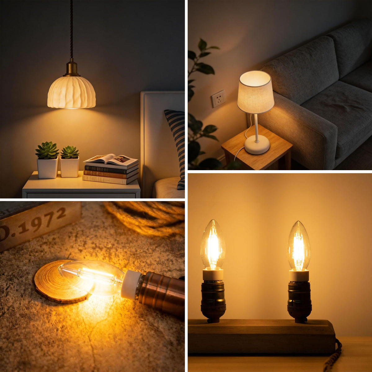 Justerbar B11 LED E12 Lyspære 25 Watt Type B Lyspære 2W, 2700K 200LM