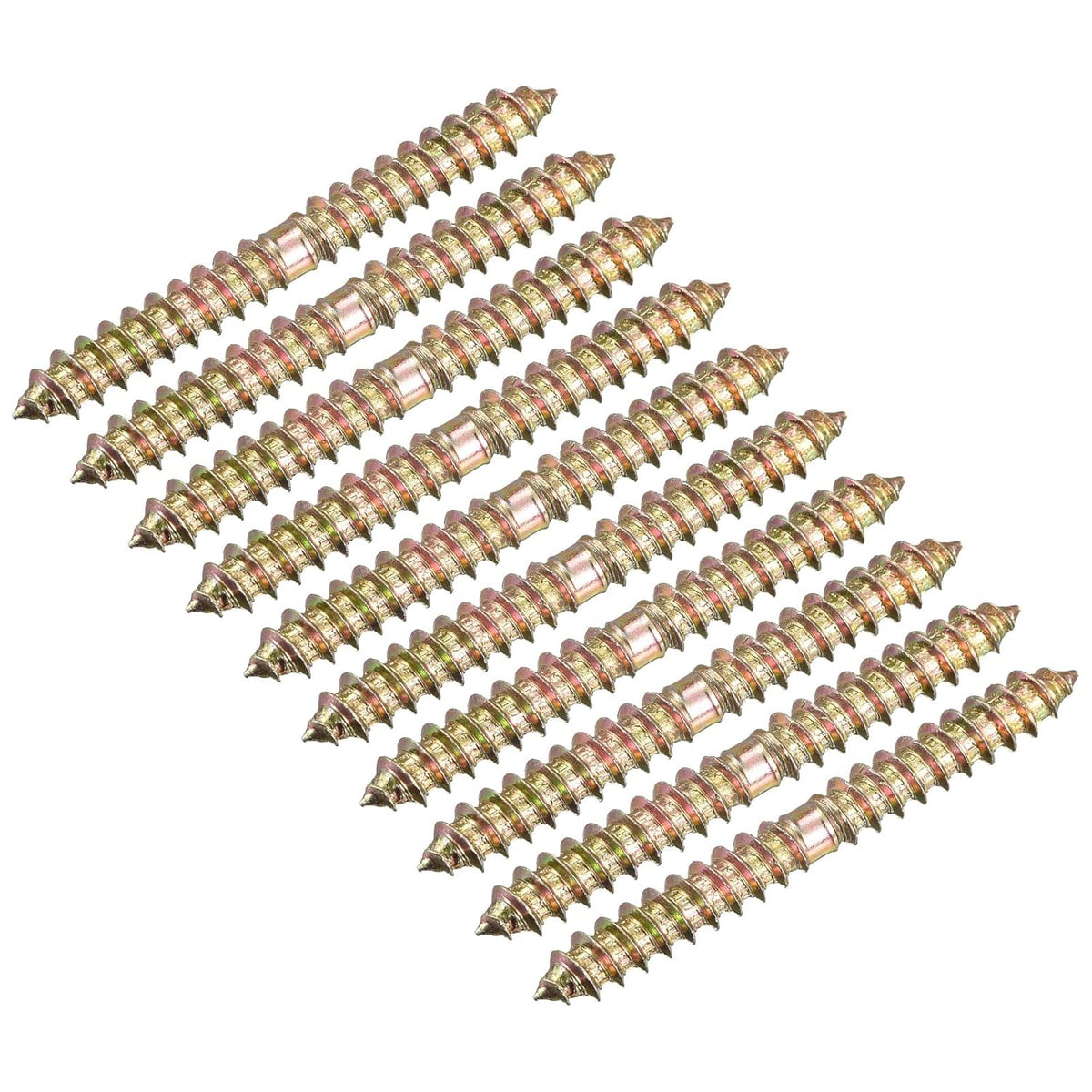 6x60mm Hanger Bolts, 80pcs Double Ended Self-Tapping Thread Wood to Wood Dowel Screws for Wood Connecting