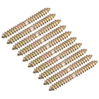 6x60mm Hanger Bolts, 80pcs Double Ended Self-Tapping Thread Wood to Wood Dowel Screws for Wood Connecting