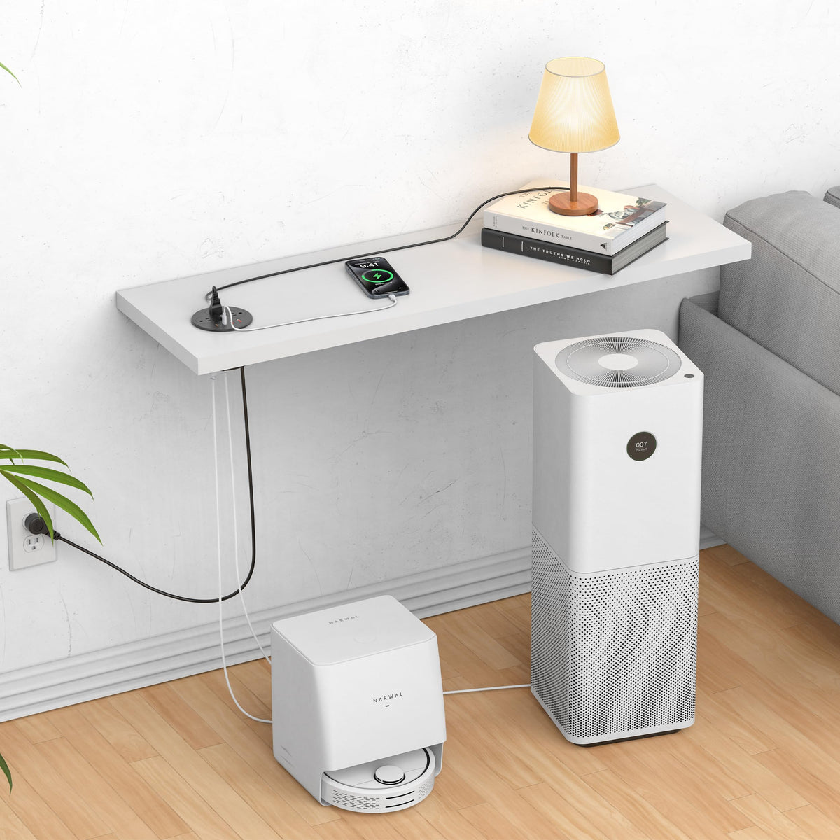 100W USB C Skjarslutning, 4 USB 5utstikkninger på två sidor (15Ampere)