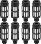 Plastic Pneumatic Muffler Exhaust Air Line Silencer 1/8 PT Black, 8pcs