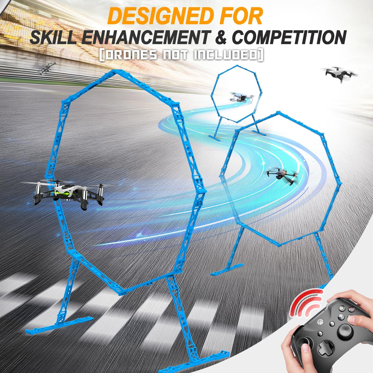 LinkMejor 3-Pack Esteettömät Hoopit FPV-race droneille