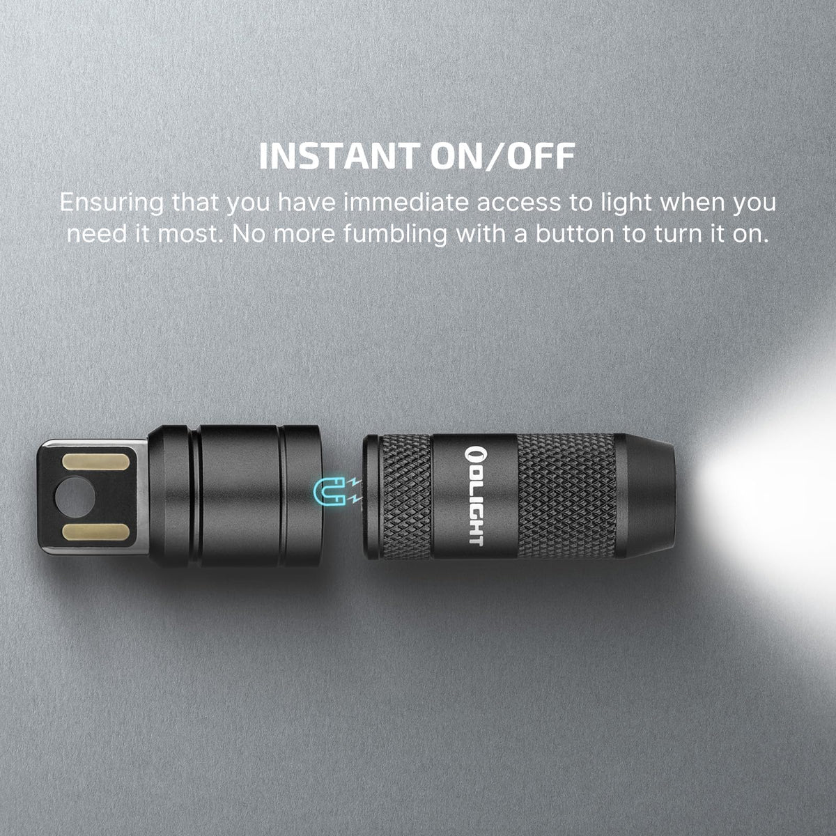 LinkMejor 2 Pack IMINI 2 Oploadbar EDC Nøglekæde Lommelygte Sort+Drøm Blå
