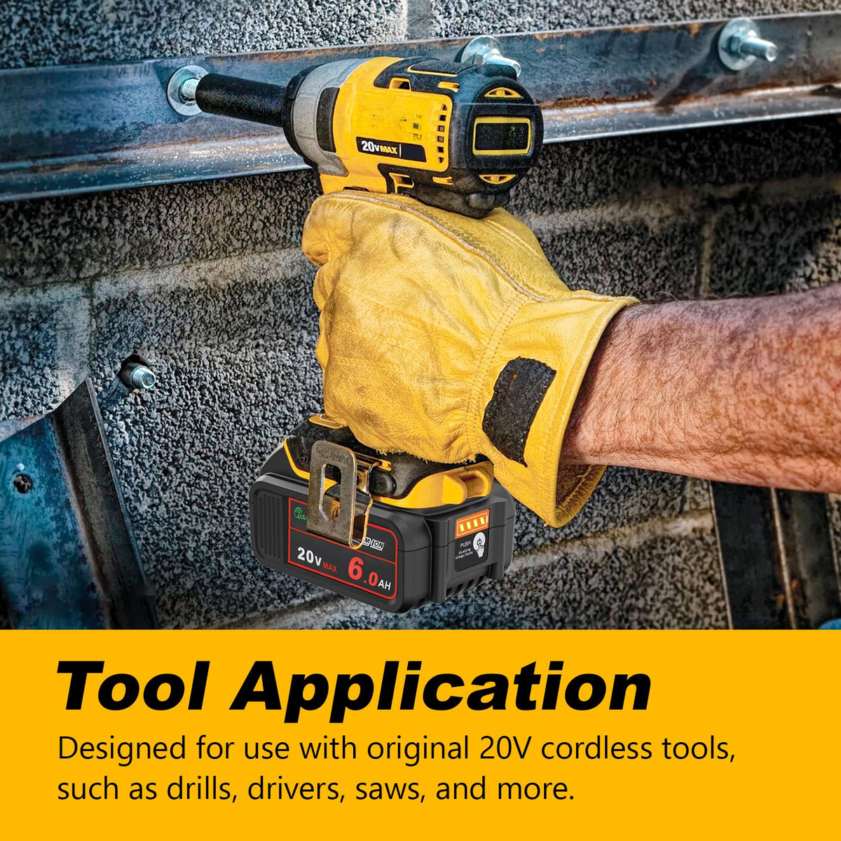 LinkMejor 20V 6.0Ah Batteria di RicambioCompatibile con Attrezzi Dewalt