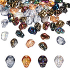 120Pcs Skull Glass Beads, Electroplate Glass Skull Bead Crystal Pendant Charm for Bracelet Necklace DIY Jewelry Making, Multicolor