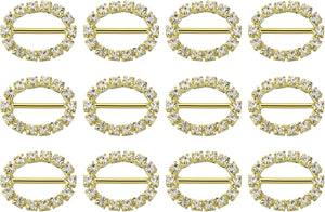 Rhinestone Buckle Slider, Rhinestone Crystal Ribbon Buckle for Clothing Decor