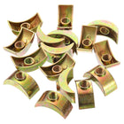 30pcs M6 Half Moon Nuts Washers, Zinc Alloy External Thread Lock Washer, Spacer Connector Hardware Fittings, Bronze