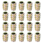 50Pcs Hex Threaded Inserts, M4-0.7x10 Zinc Alloy Hex-Flush Thread Insert, Furniture Threaded Insert Nuts, Hex Socket Drive Threaded Insert Bolt for Wood Furniture Assortment