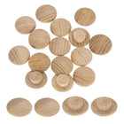 40Pcs Wood Button Plugs, 10mm / 0.39" Hardwood Screw Hole Plug Mushroom Wooden Caps Buttons Ash Wood Plug for Furniture Woodworking Craft Decor (18mm x 10mm)